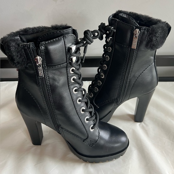Bottes Moto Style Armée Army En Cuir Noir Pointure 42 (8M) - Neuves Avec Petits Défauts